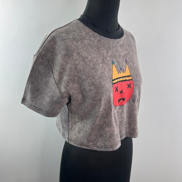 By Dwight O'neal J. Gray Tupac Reverse Red Crop Top Crew Neck Tee Size Large L - Picture 6 of 11